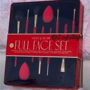 NEW Glitz & Glam red sparkle FULL FACE SET